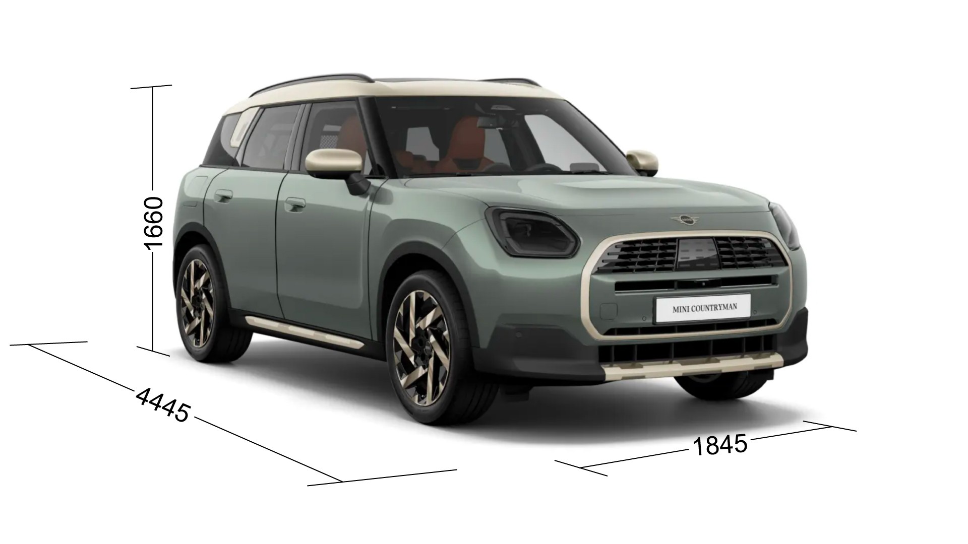 MINI Countryman - Front View with Dimensions